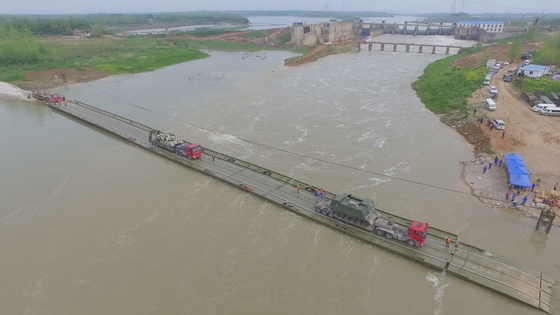 Heavy Equipment Floating Military Pontoon Bridge Ramp Height Not Less Than 3m