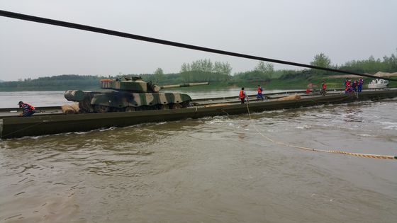 104m Temporary Floating Bridge Tracked Load 60t Fast Erectiion Emergency Equipment